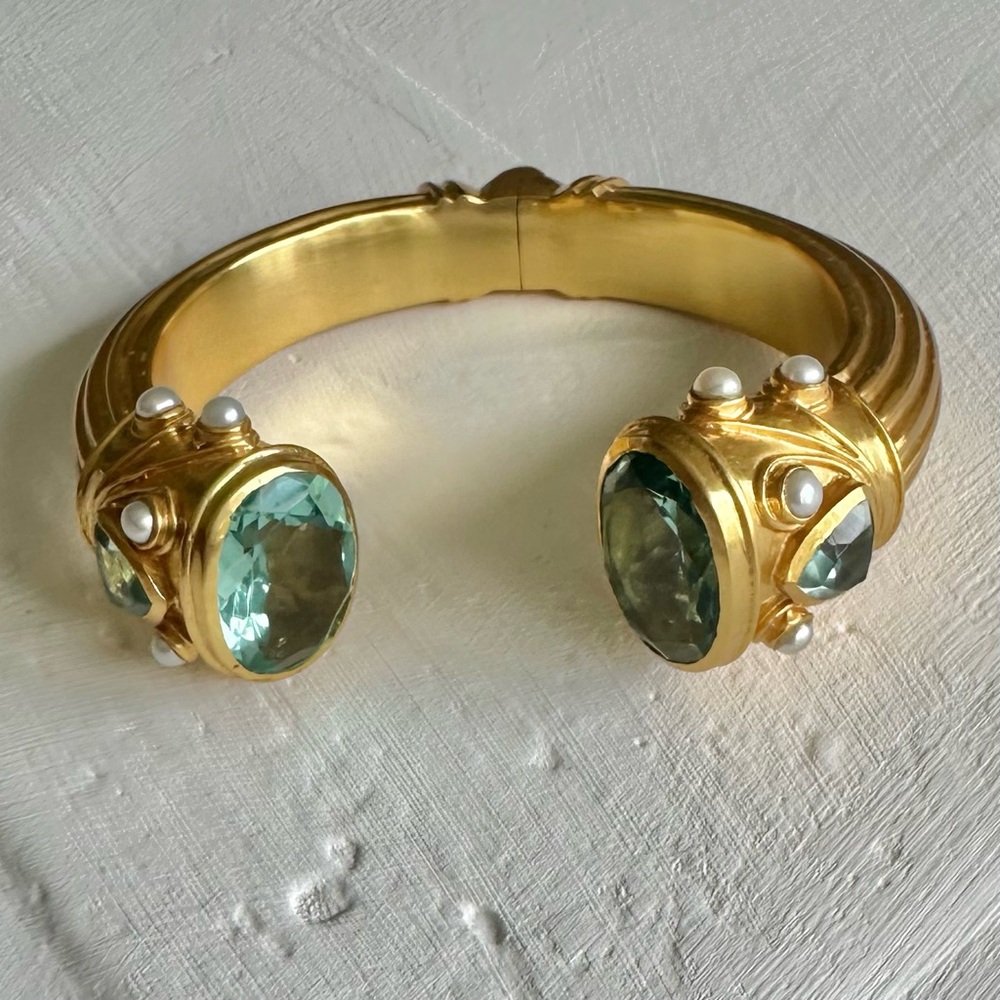 Julie Vos Gold Bracelet with Blue Gemstones